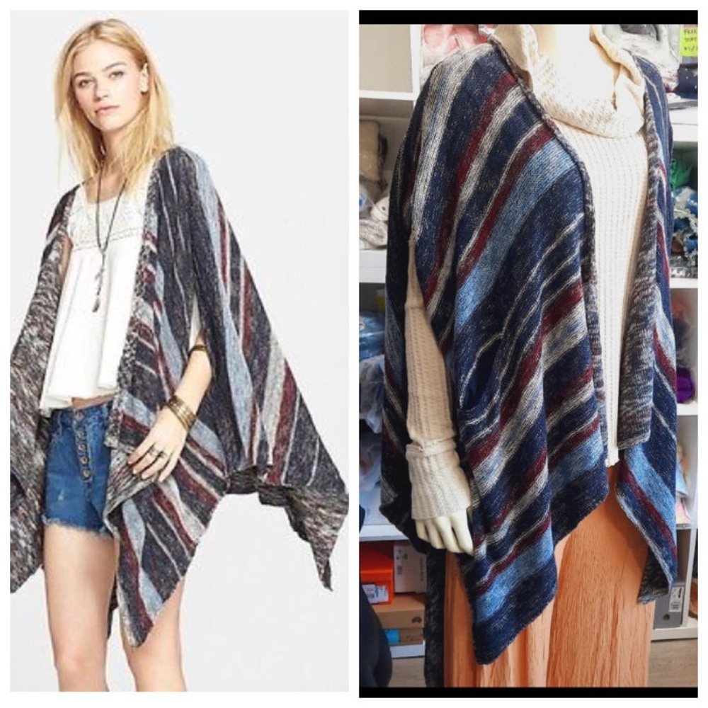 Free People Bohemian Poncho With Pockets